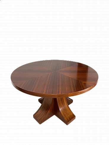 Round wood table, 1950s