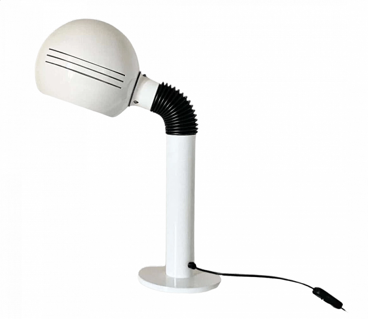 White steel adjustable table lamp by Zonca, 1970s 15