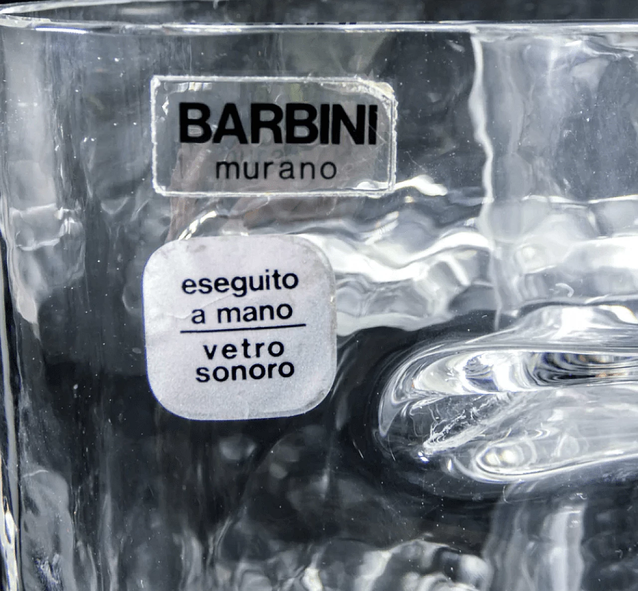 Coppia di vasi in vetro sonoro di Alfredo Barbini, anni '70 5