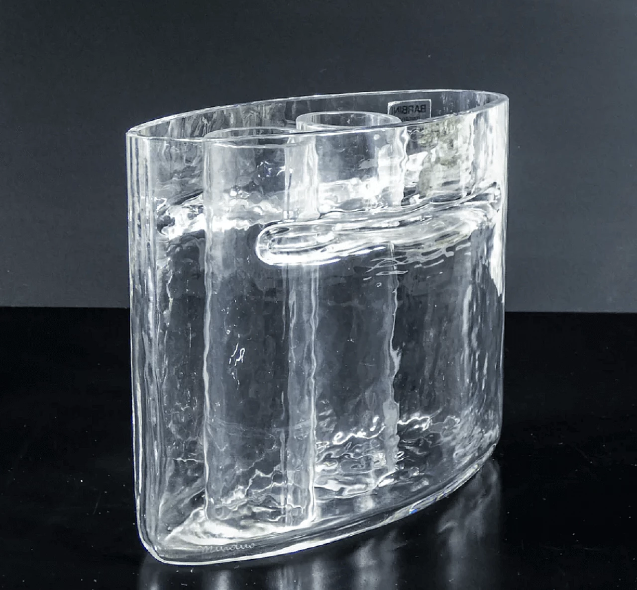 Pair of sonorous glass vases by Alfredo Barbini, 1970s 7