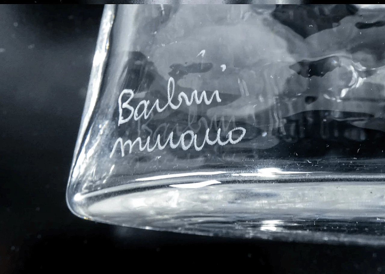 Coppia di vasi in vetro sonoro di Alfredo Barbini, anni '70 12