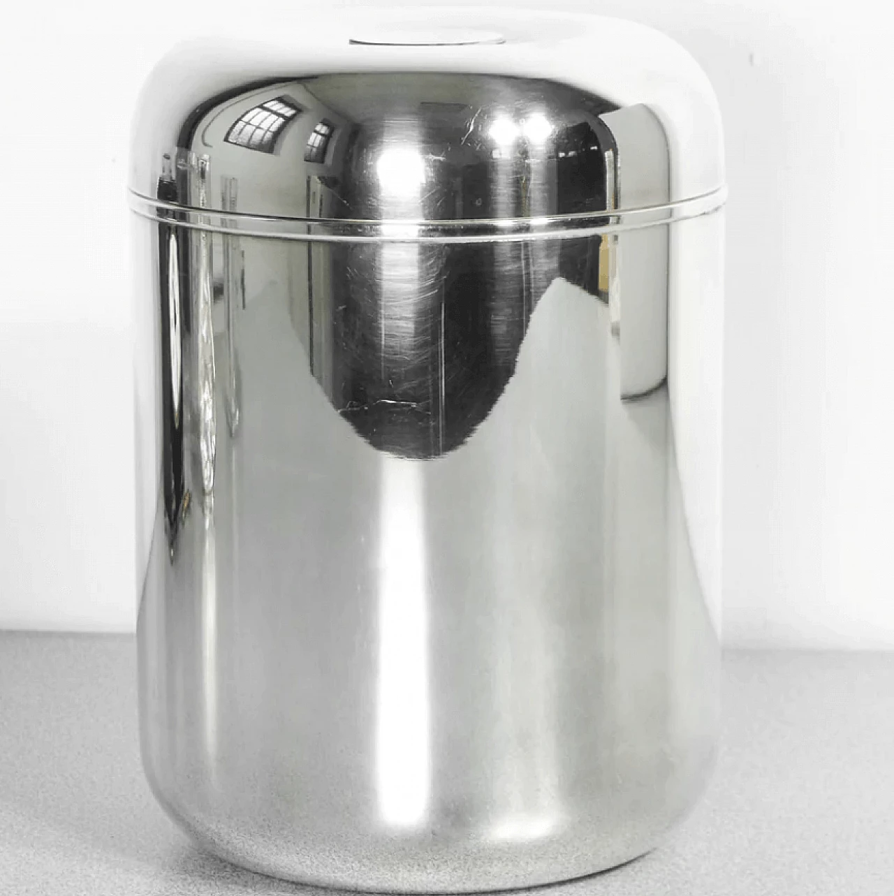 Glacette, silver-plated metal ice vessel by Macabò, 1970s 7