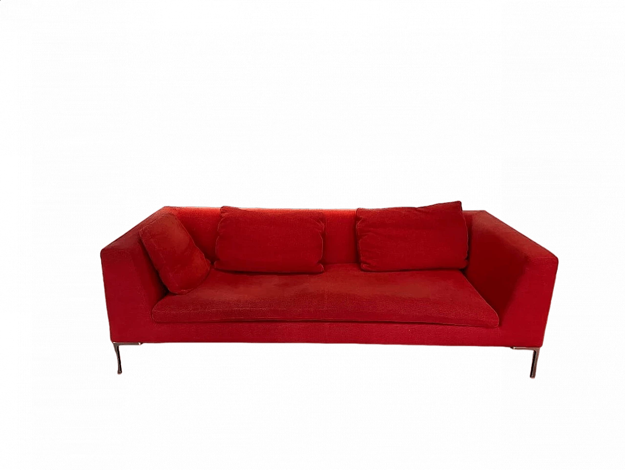 Divano CH228 Charles in cotone Maxalto-Cat rosso di Antonio Citterio per B&B Italia 27