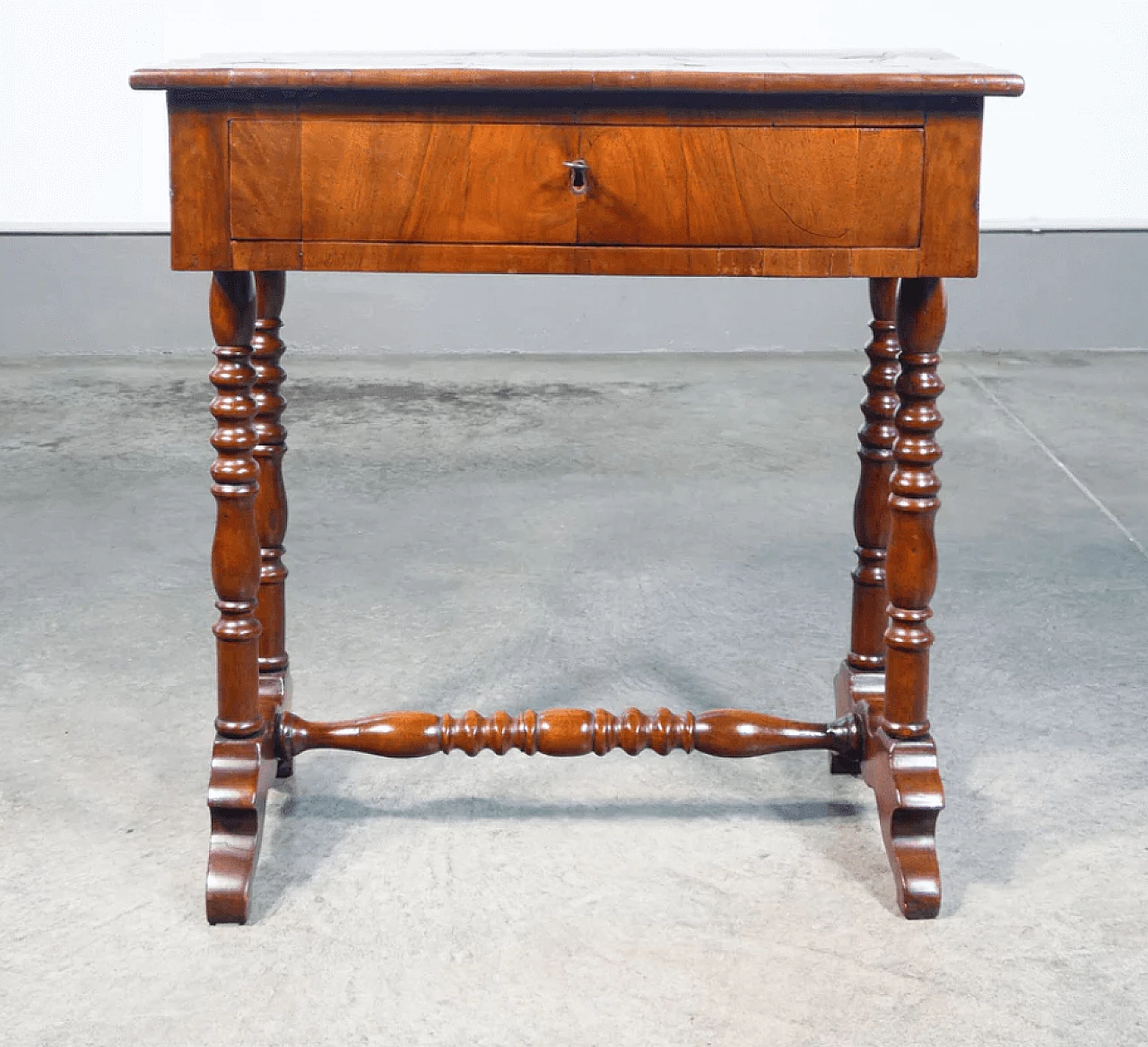 Work table with wooden front drawer, 19th century 2