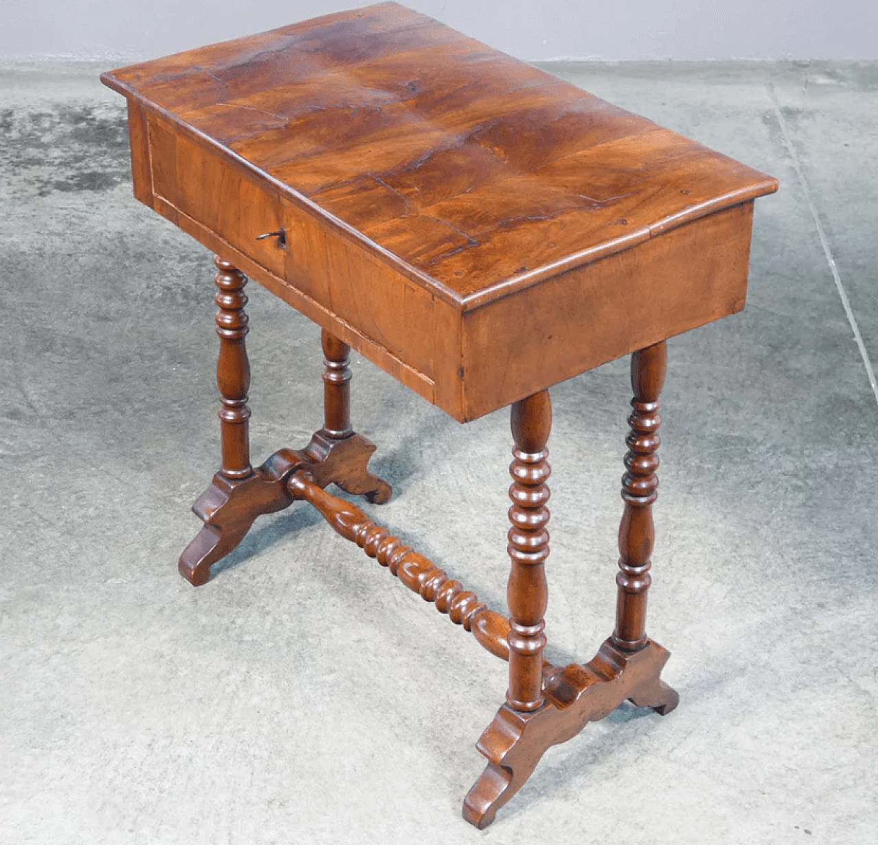 Work table with wooden front drawer, 19th century 5