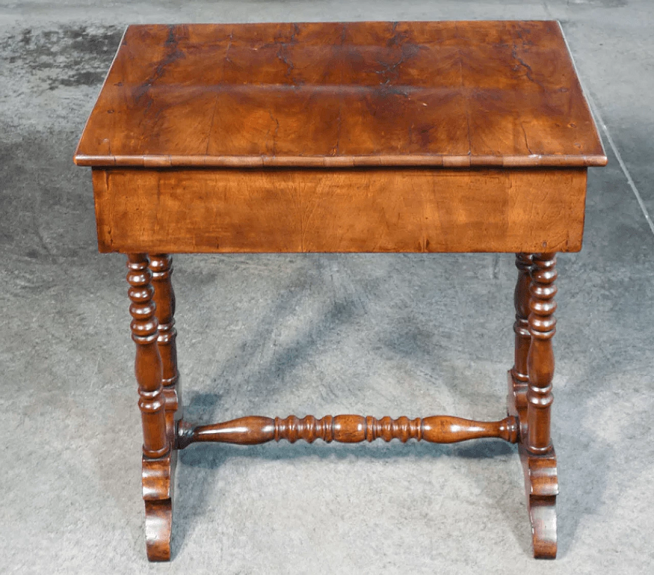 Work table with wooden front drawer, 19th century 6