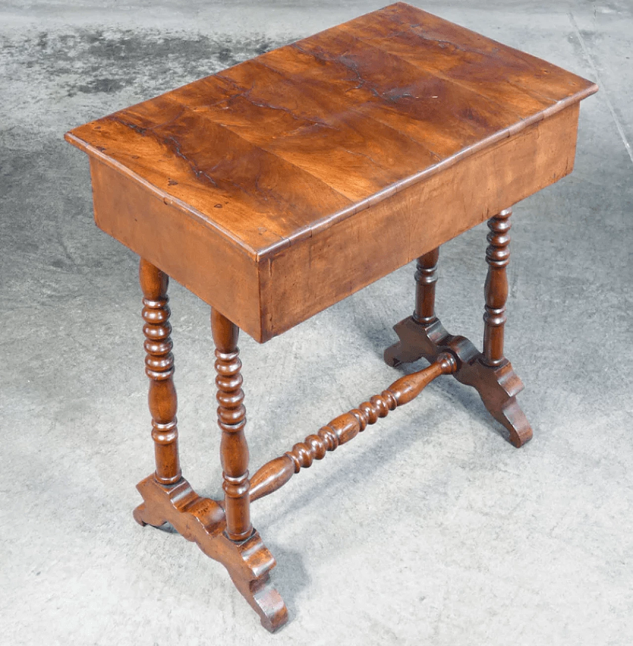 Work table with wooden front drawer, 19th century 7
