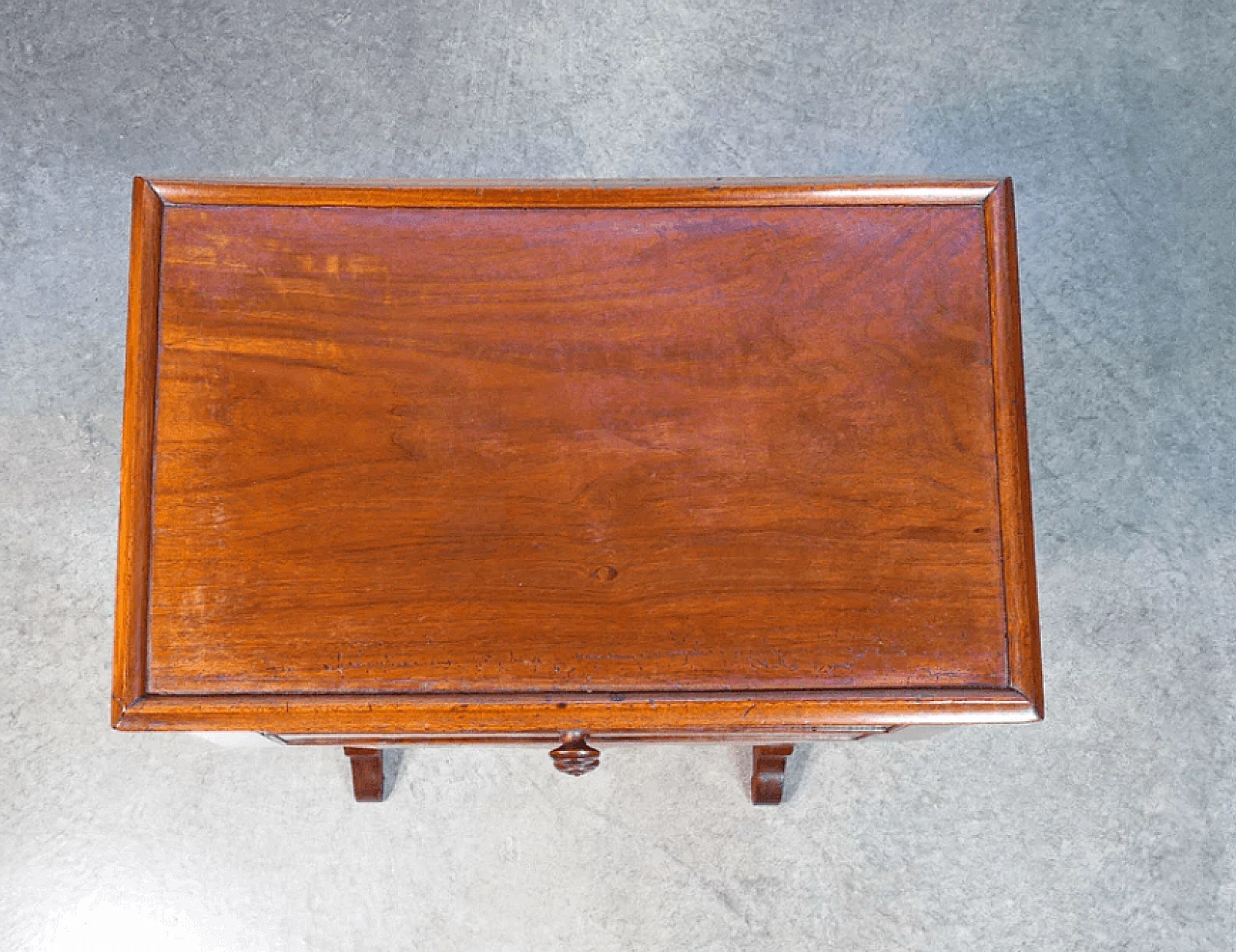 Wooden work table with three drawers, 19th century 3