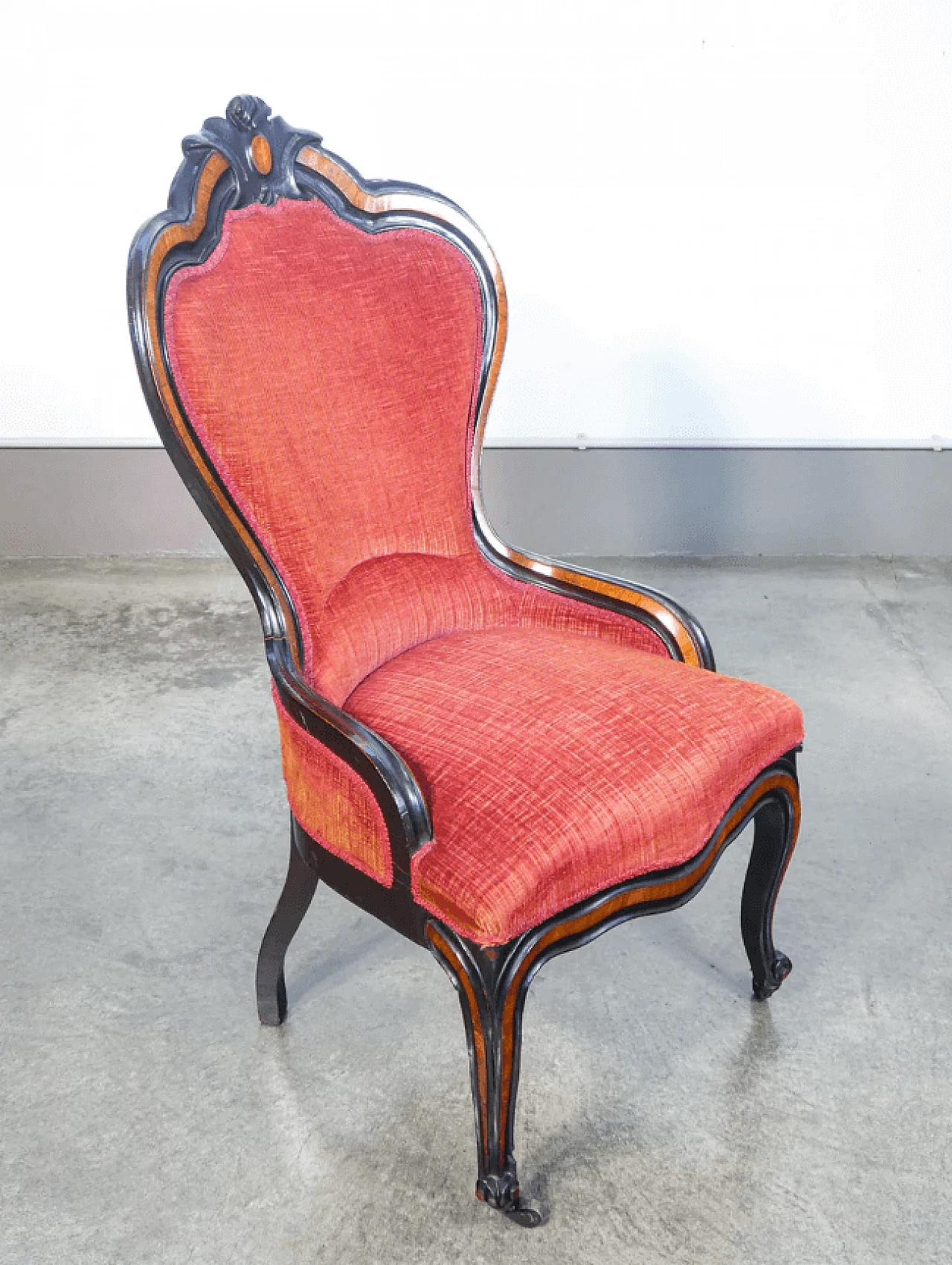 Pair of wooden armchairs, 19th century 3