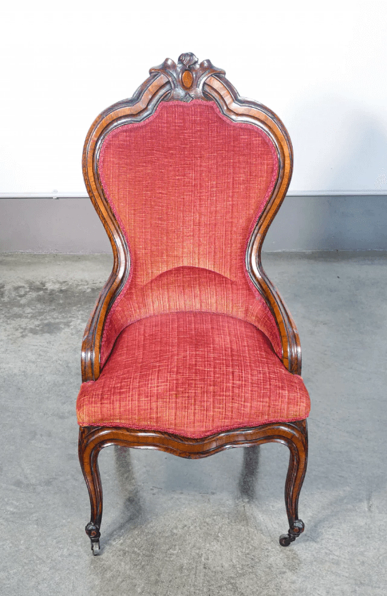 Pair of wooden armchairs, 19th century 7