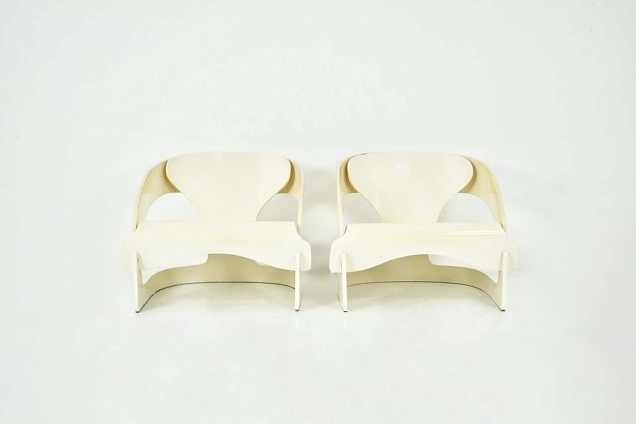 Pair of 4801 armchairs by Joe Colombo for Kartell, 1960s 3