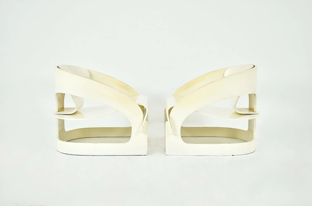 Pair of 4801 armchairs by Joe Colombo for Kartell, 1960s 6