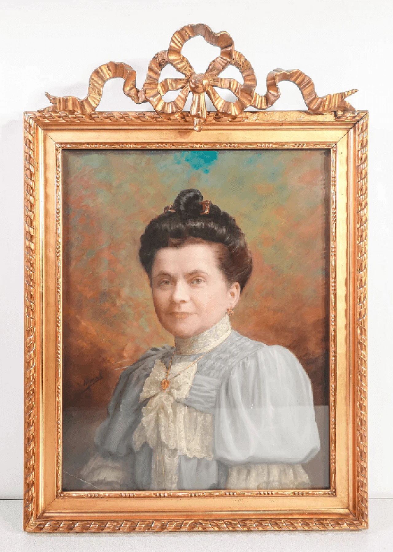 Ritratto di donna, pastello su carta di V.Morel, '800 4