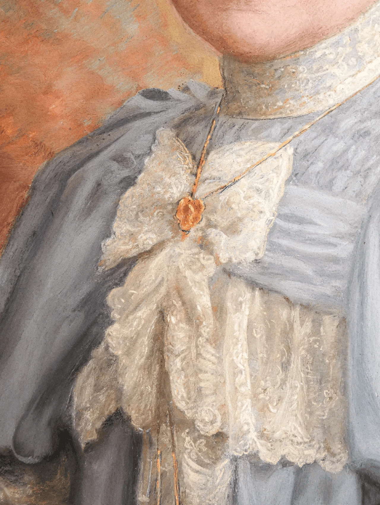 Portrait of a woman, pastel on paper by V.Morel, 19th century 8