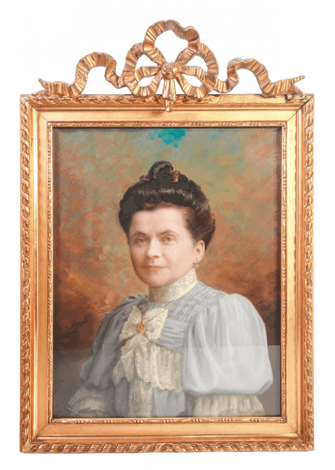 Ritratto di donna, pastello su carta di V.Morel, '800 11