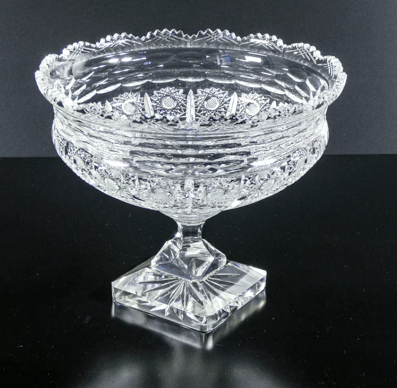 Coppa in cristallo di Boemia, metà '900 1
