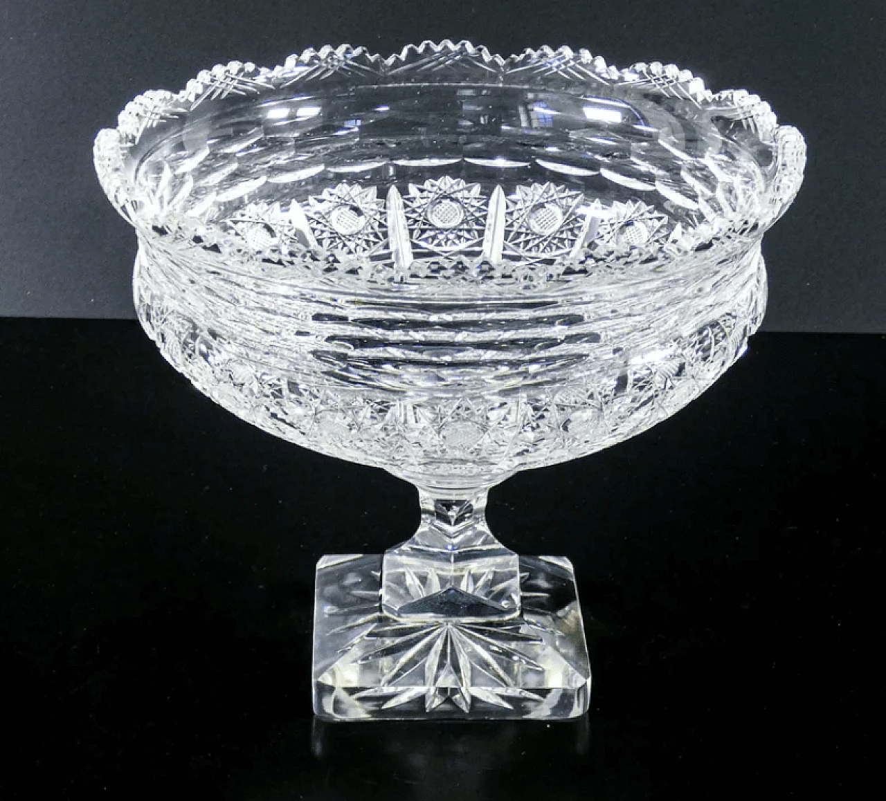 Coppa in cristallo di Boemia, metà '900 2
