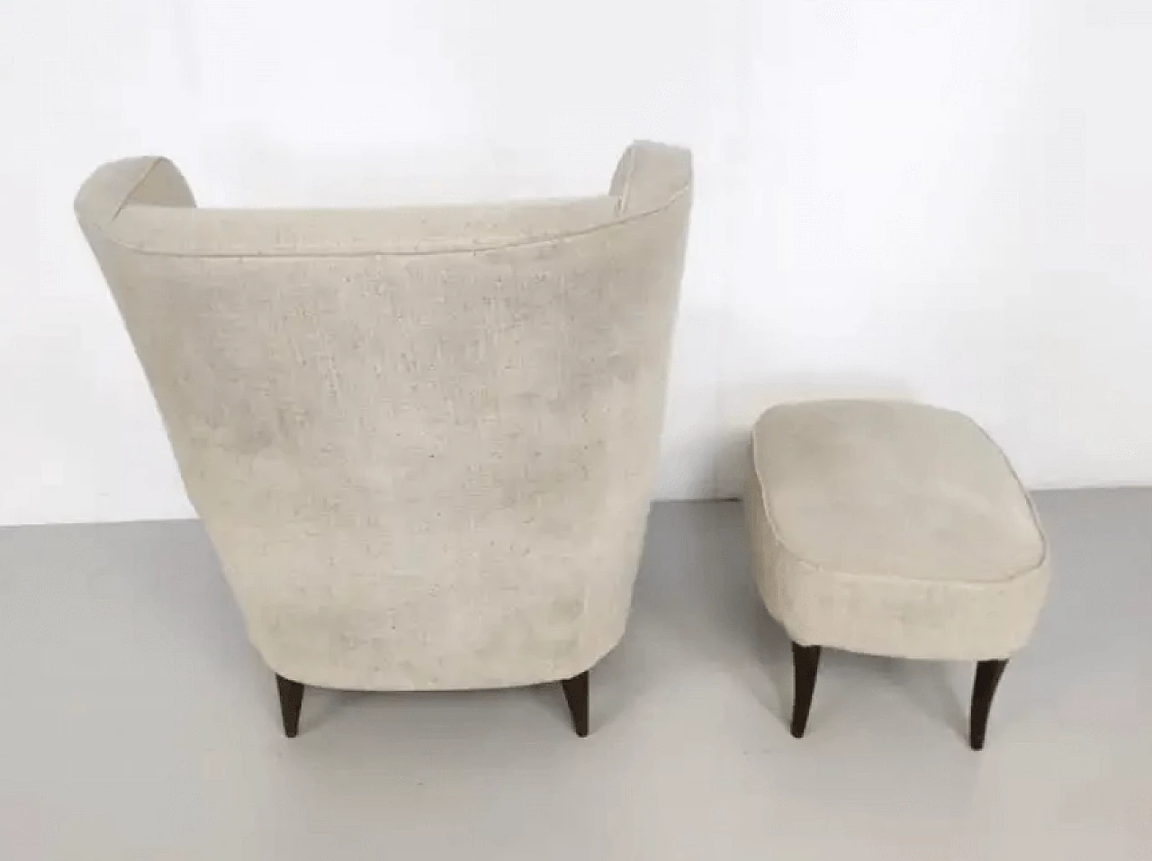Ivory armchair in the style of Gio Ponti, 1940s 5
