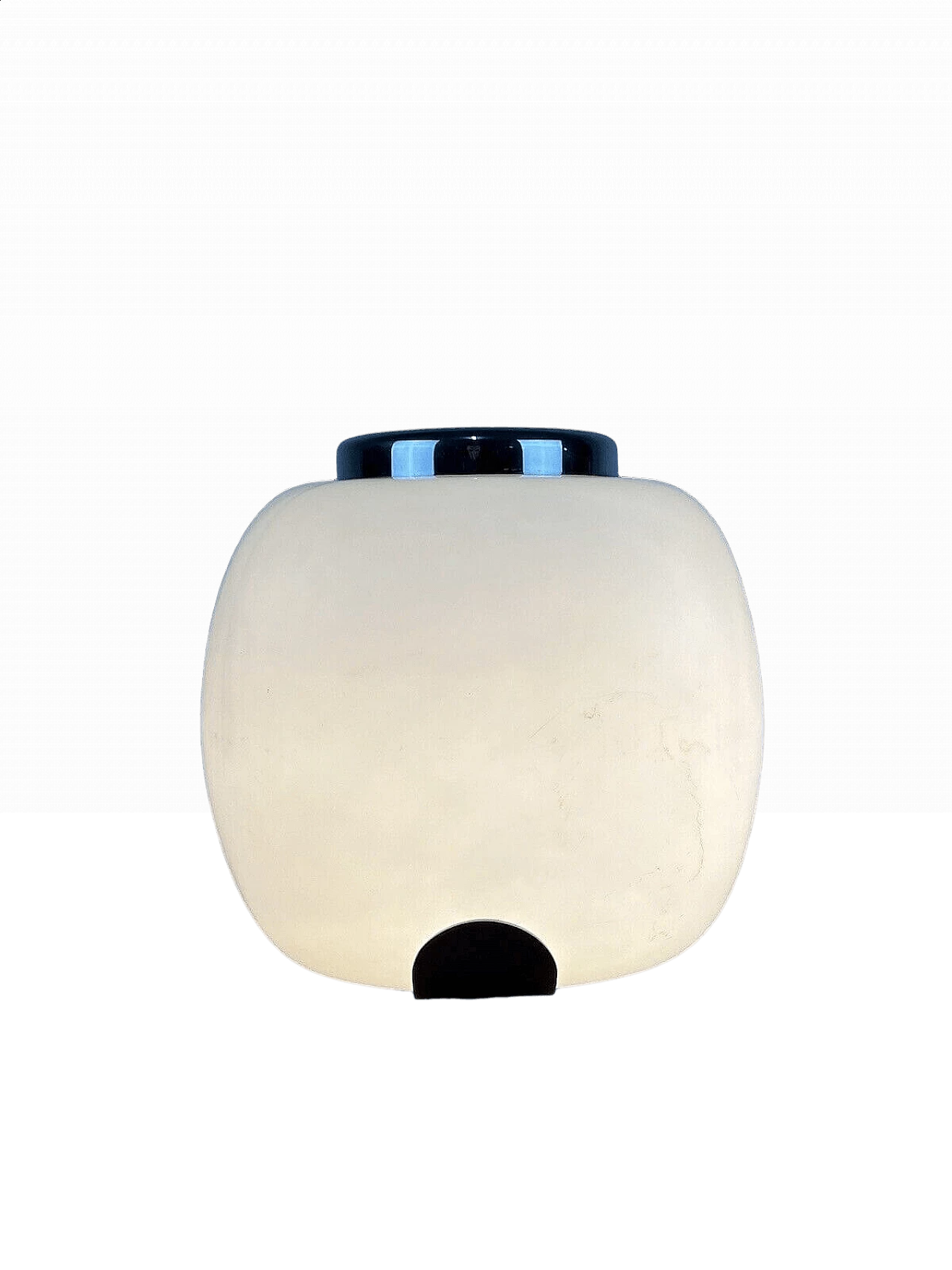 Metal and glass table lamp with flower stand, 1950s 14