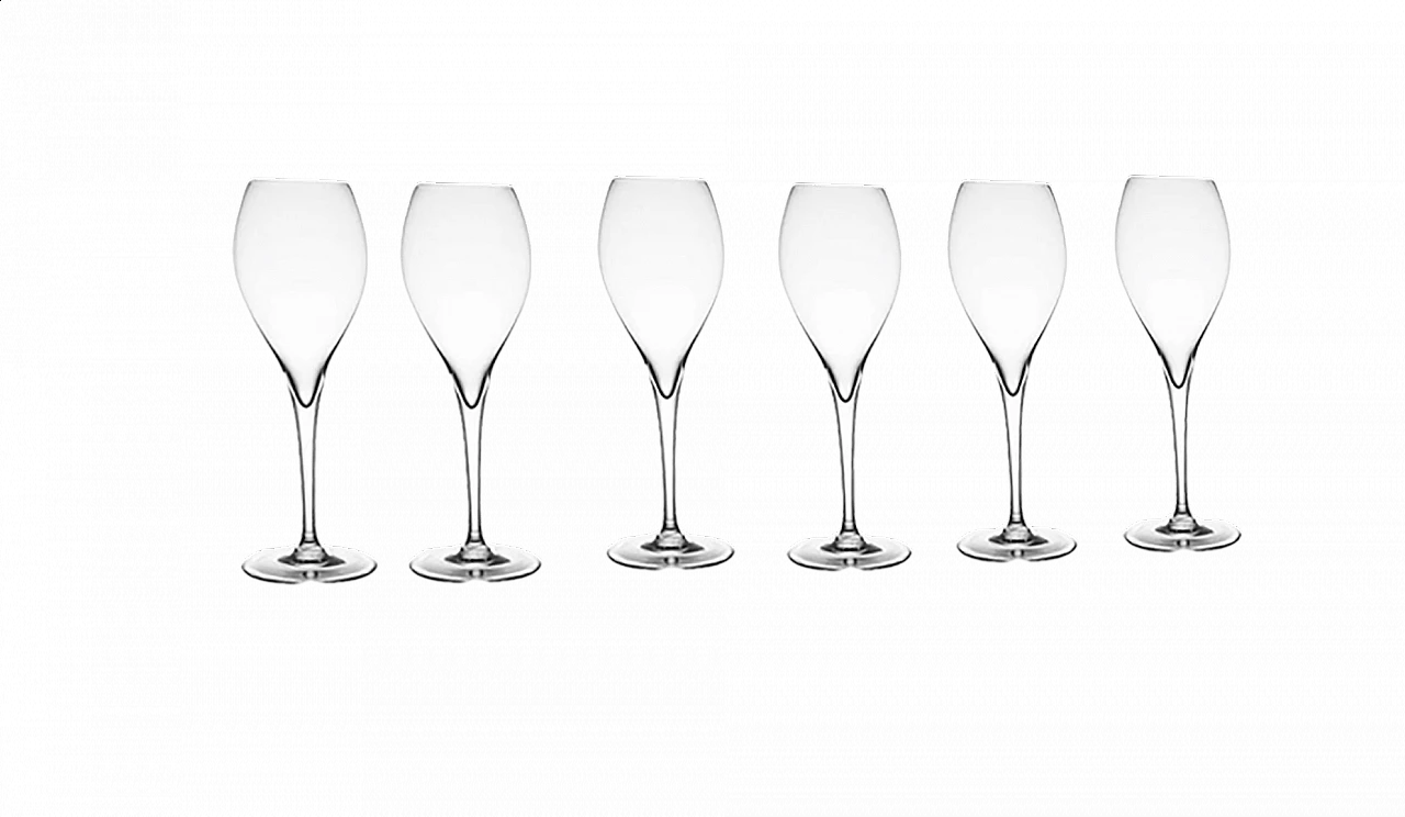 6 Bicchieri da champagne in cristallo di Baccarat 5