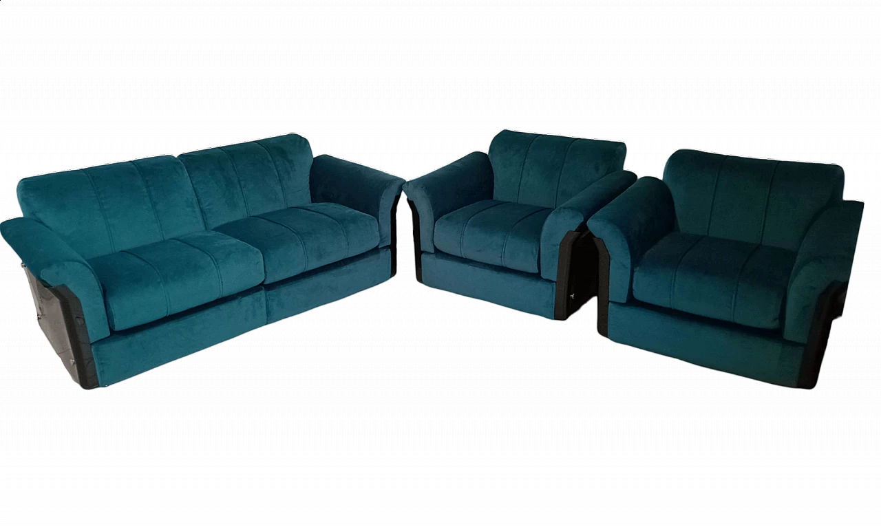 Larissa sofa and pair of armchairs by Vittorio Introini for Saporiti, 1970s 8