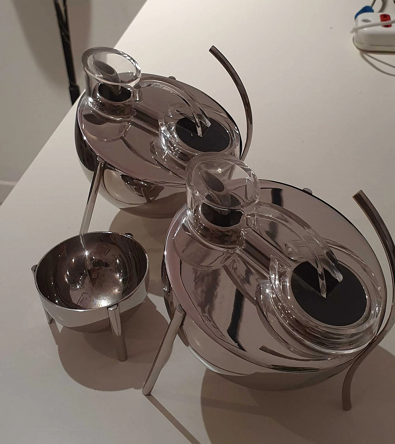 Acetiera, oliera e saliera Opasis di Enzo Mari per Zani & Zan, 1986 1