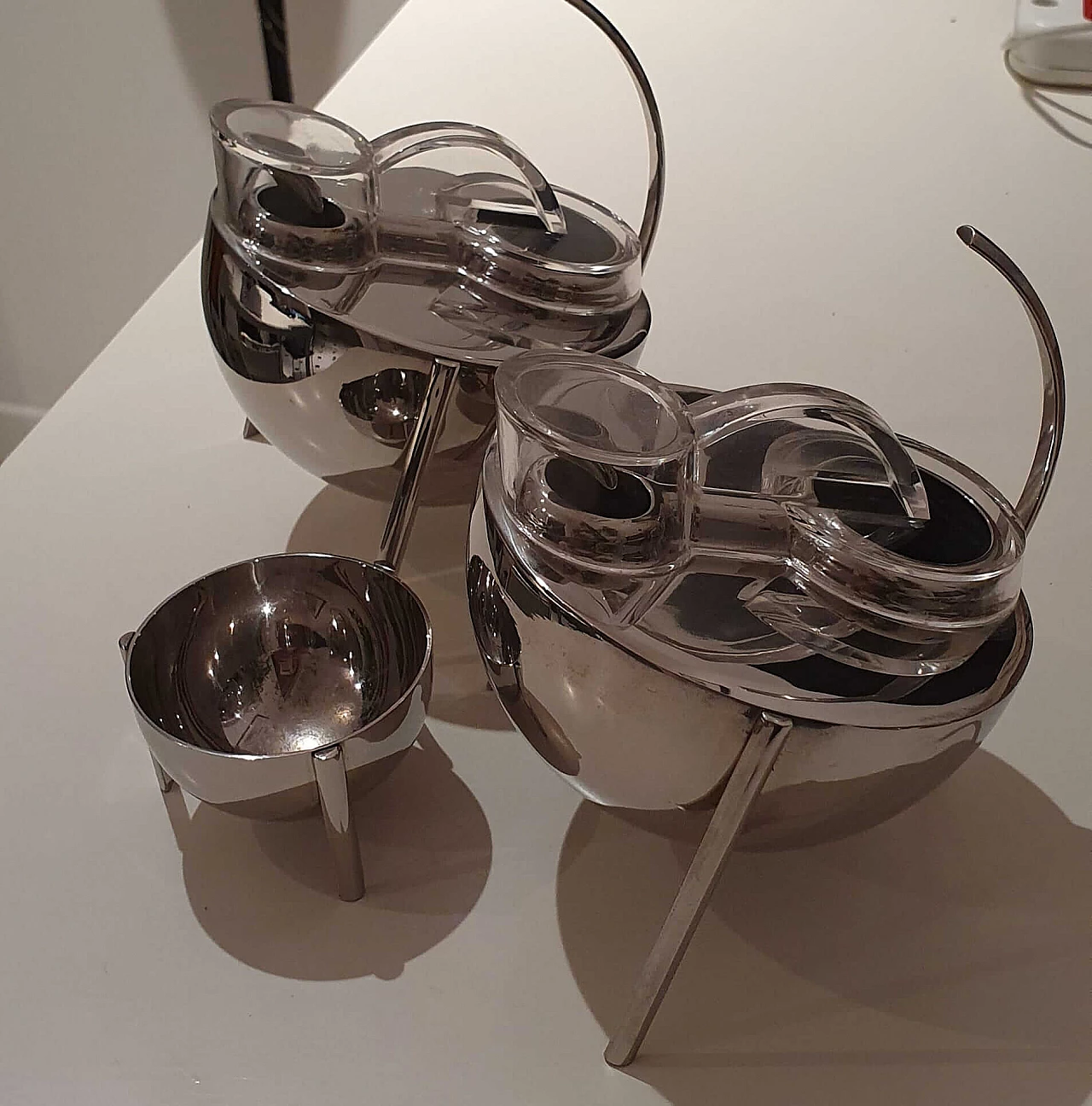Acetiera, oliera e saliera Opasis di Enzo Mari per Zani & Zan, 1986 3
