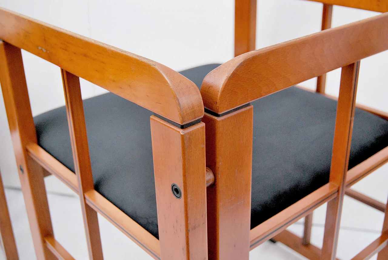 Pair of Caccia Alla Volpe velvet armchairs, 1980s 5