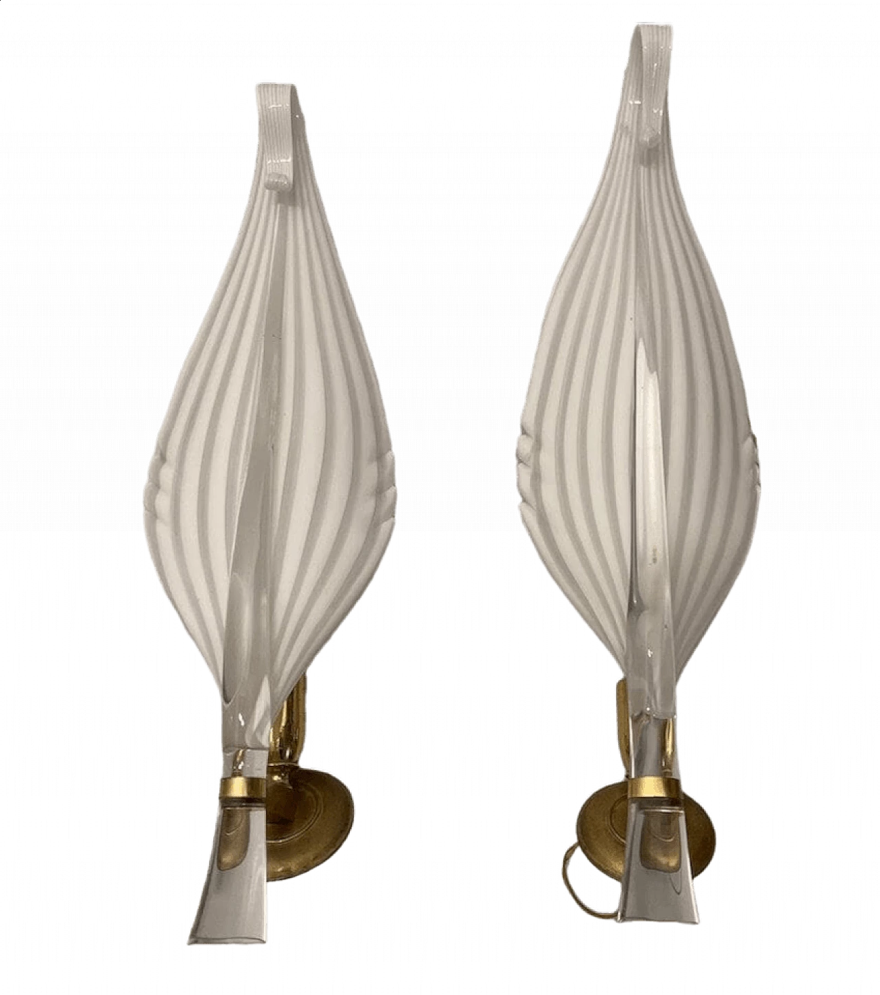 Pair of Murano glass wall lights by Archimede Seguso, 1960s 14