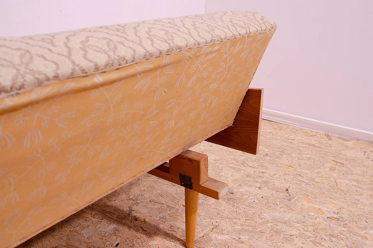 Ash veneered wood folding sofa bed, 1970s 18