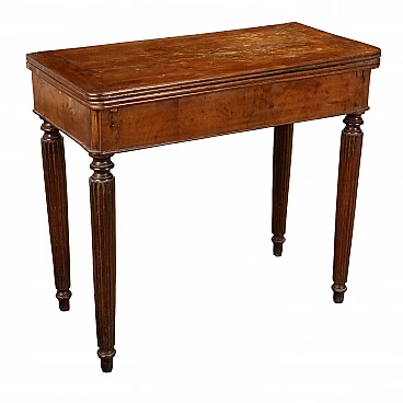 Tavolino apribile in legno di noce, inizio XIX secolo