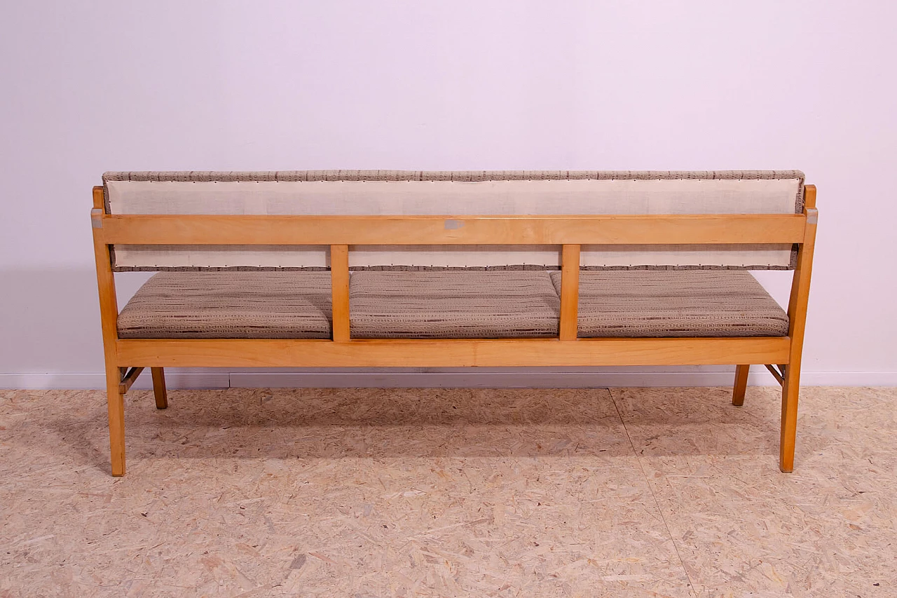 Czechoslovakian beech and fabric folding bench, 1960s 21