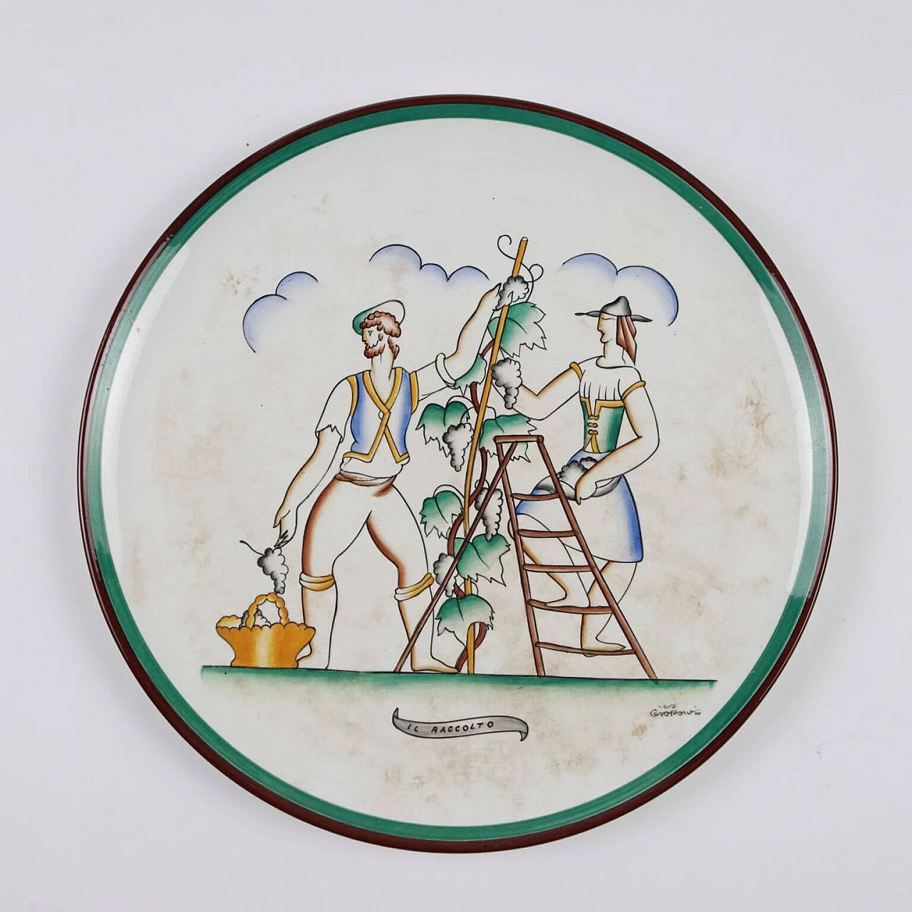 4 Plates in ceramic by Gio Ponti for Manifattura Richard Ginori 3