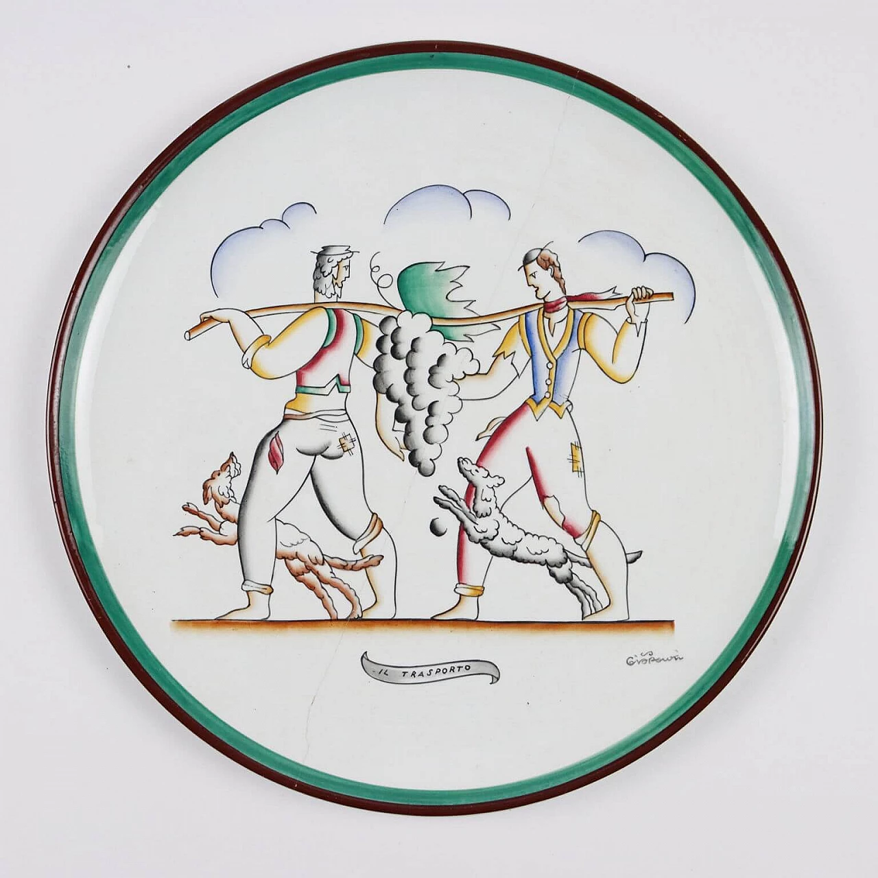 4 Plates in ceramic by Gio Ponti for Manifattura Richard Ginori 6