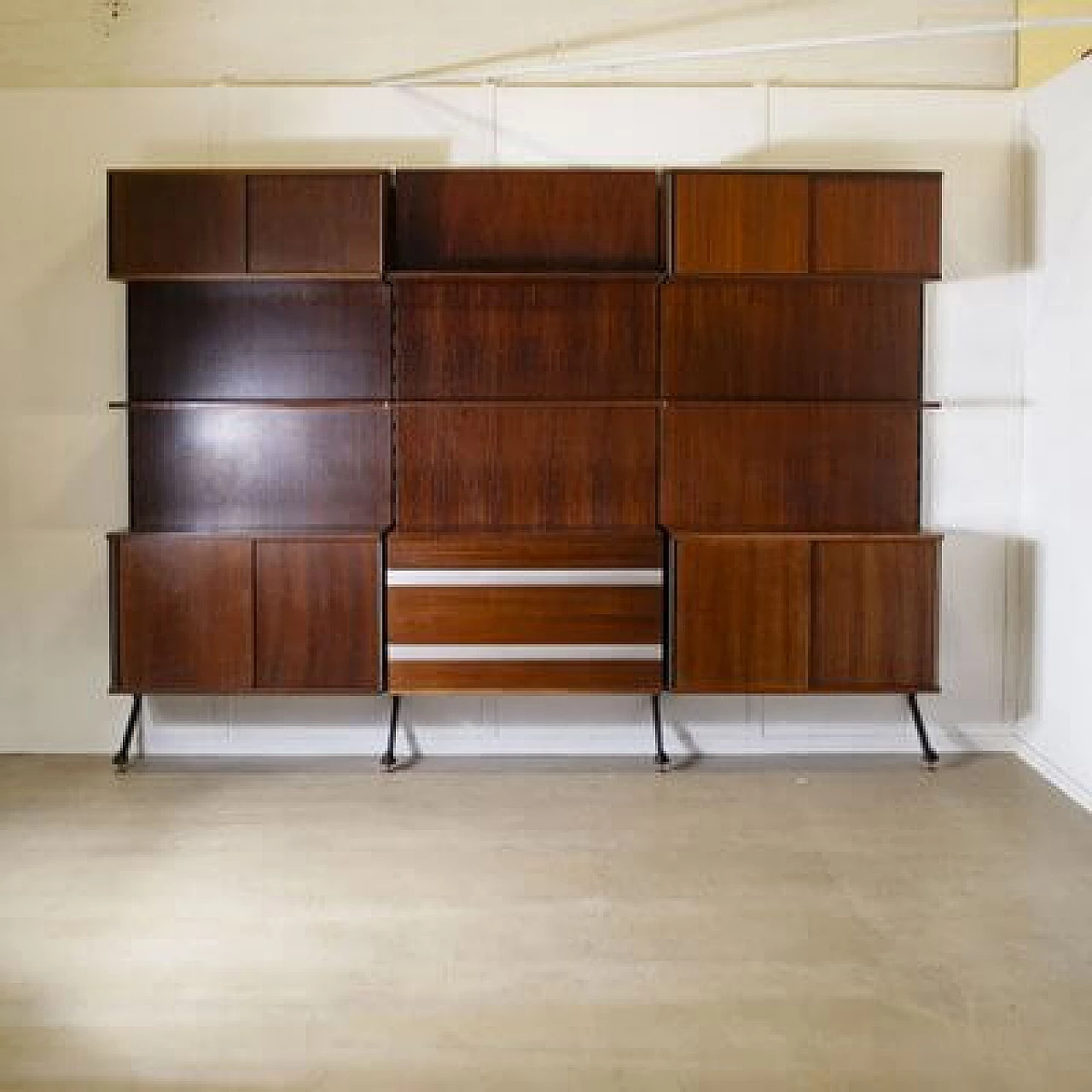 Three-module rosewood bookcase by Ico Parisi of Mim, 1960s 2