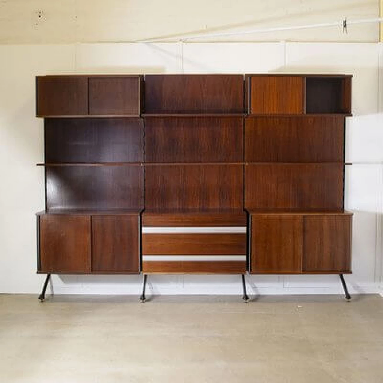 Three-module rosewood bookcase by Ico Parisi of Mim, 1960s 4