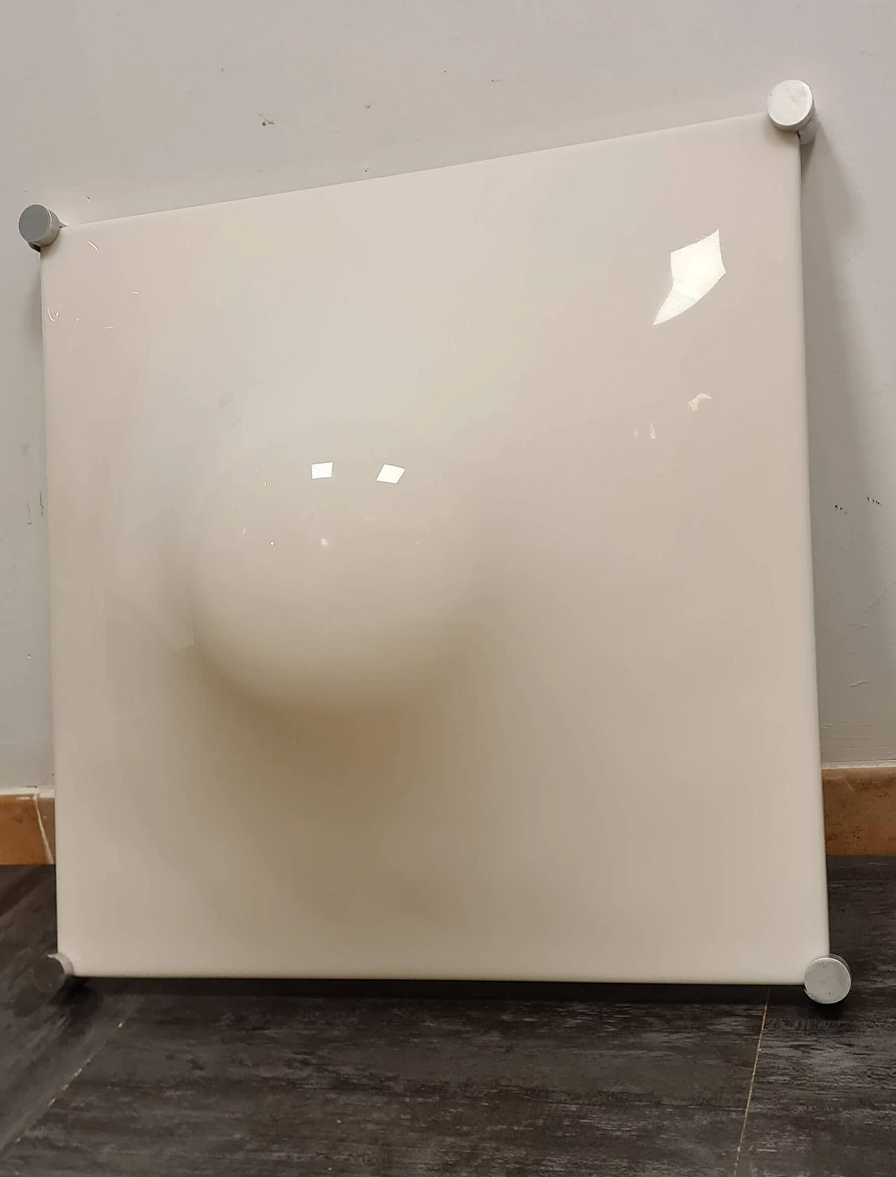 Bolla wall lamp in white acrylic by Elio Martinelli for Martinelli Luce, 1960s 3