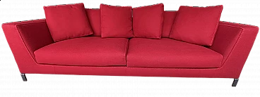 RAY 235 three-seater sofa in red Maxalto wool by Antonio Citterio for B&B Italia