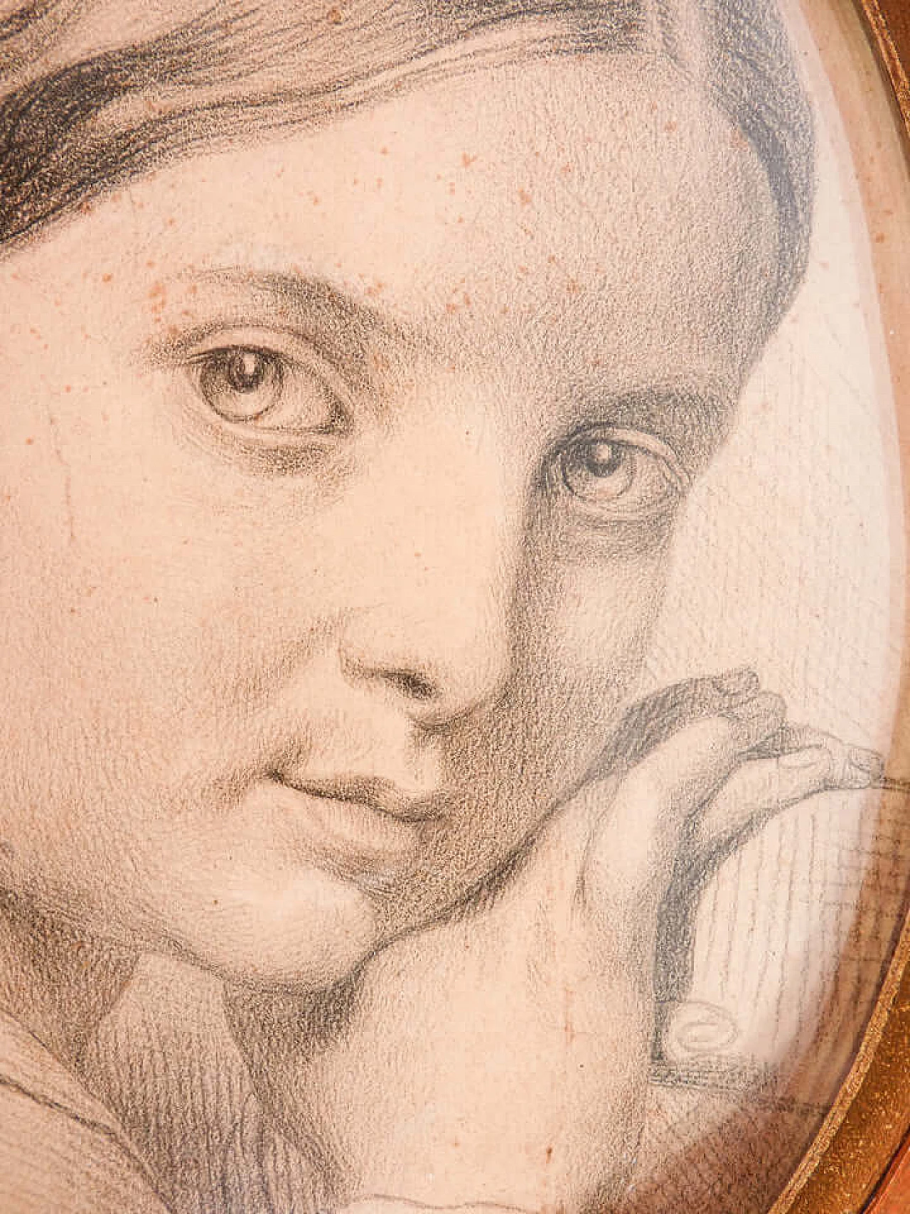 Little girl portrait, pencil drawing on paper, second half of the 19th century 3