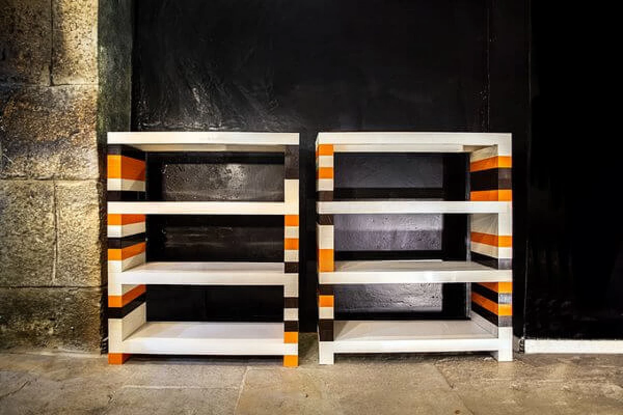 Brick System modular bookcases by De Pas, D'Urbino and Lomazzi for Collezioni Longato, 1970s 1