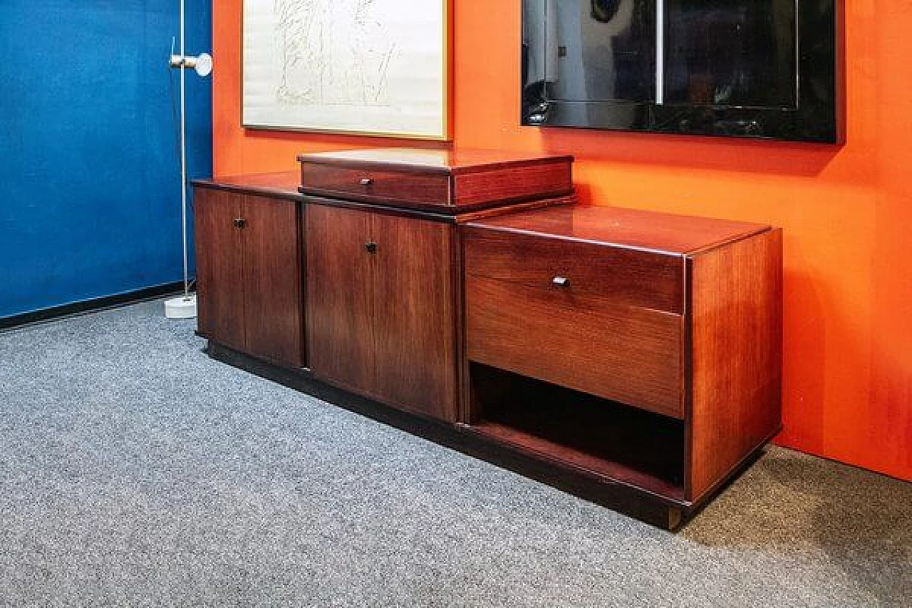 Mahogany SC/66 sideboard by Claudio Salocchi for Luigi Sormani, 1960s 1