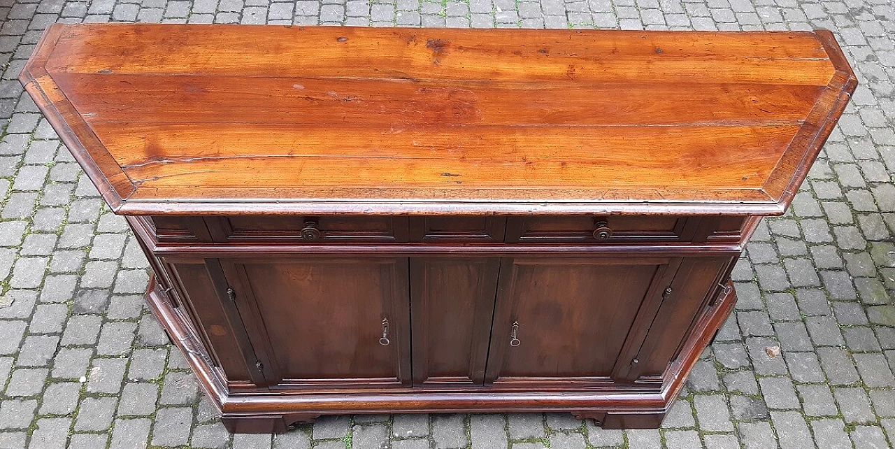 Credenza veneta in noce e ciliegio, inizio '800 1