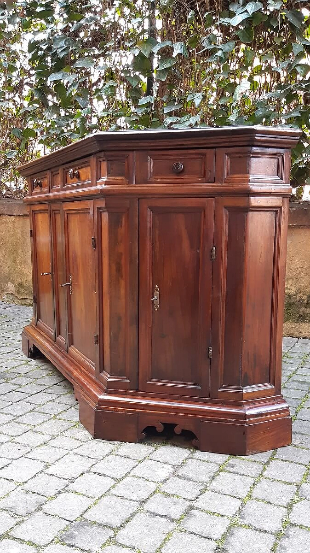 Credenza veneta in noce e ciliegio, inizio '800 3