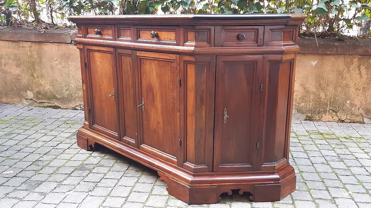 Credenza veneta in noce e ciliegio, inizio '800 4