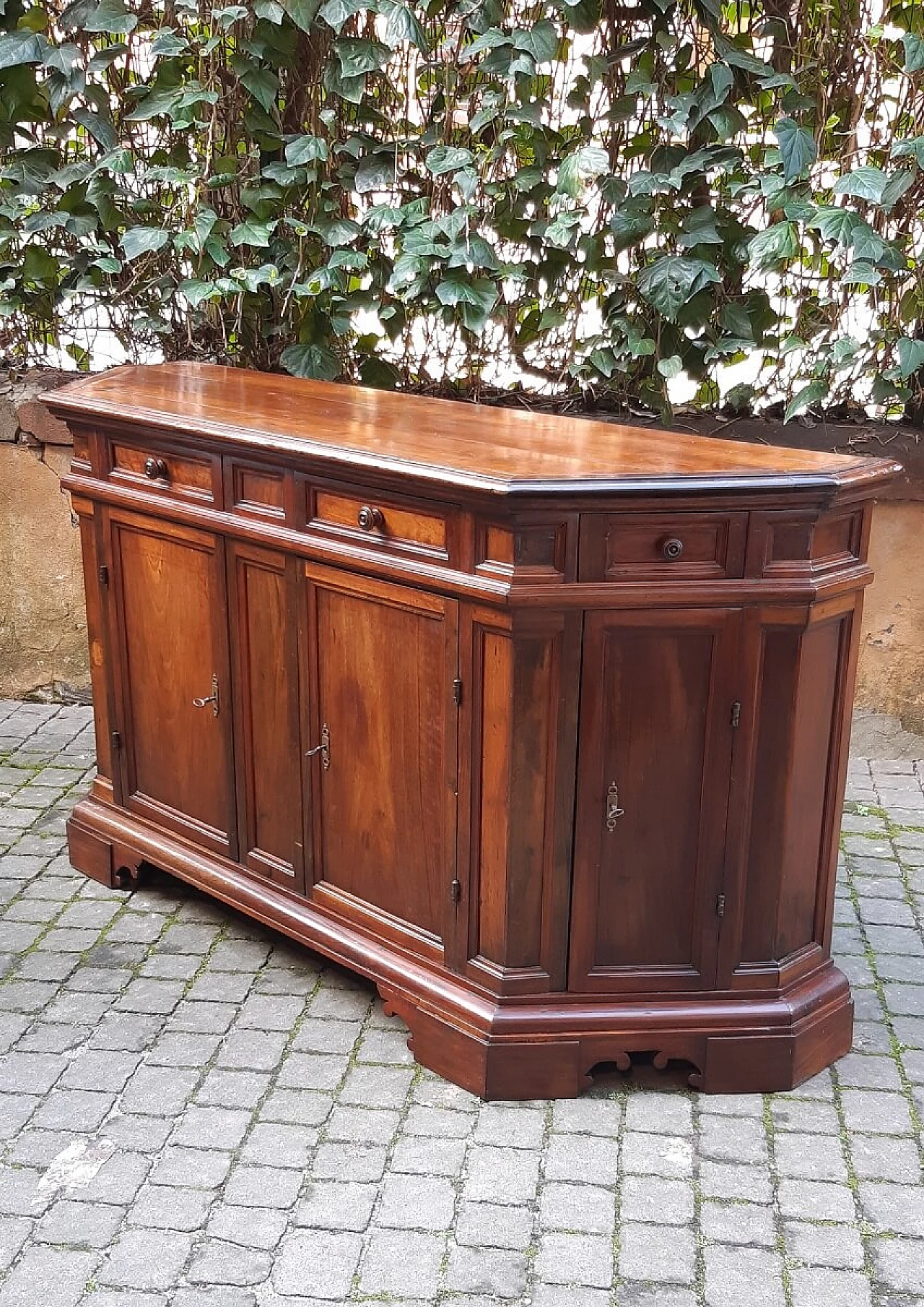 Credenza veneta in noce e ciliegio, inizio '800 5