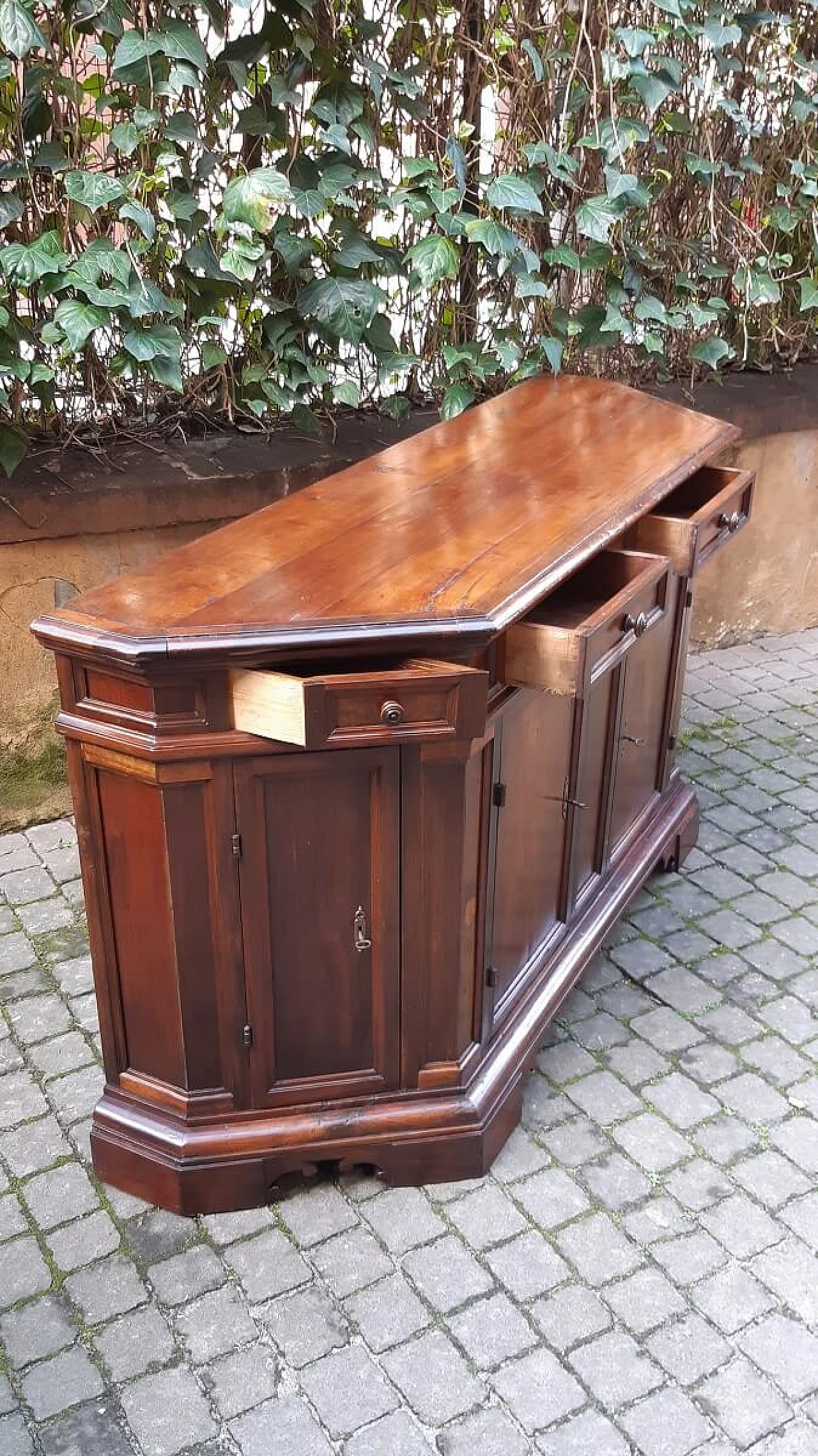 Credenza veneta in noce e ciliegio, inizio '800 6