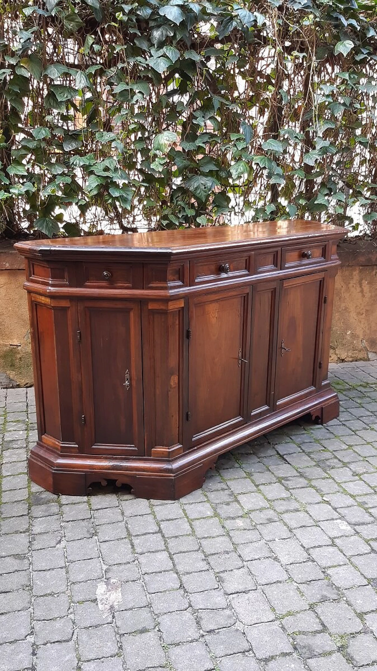 Credenza veneta in noce e ciliegio, inizio '800 7