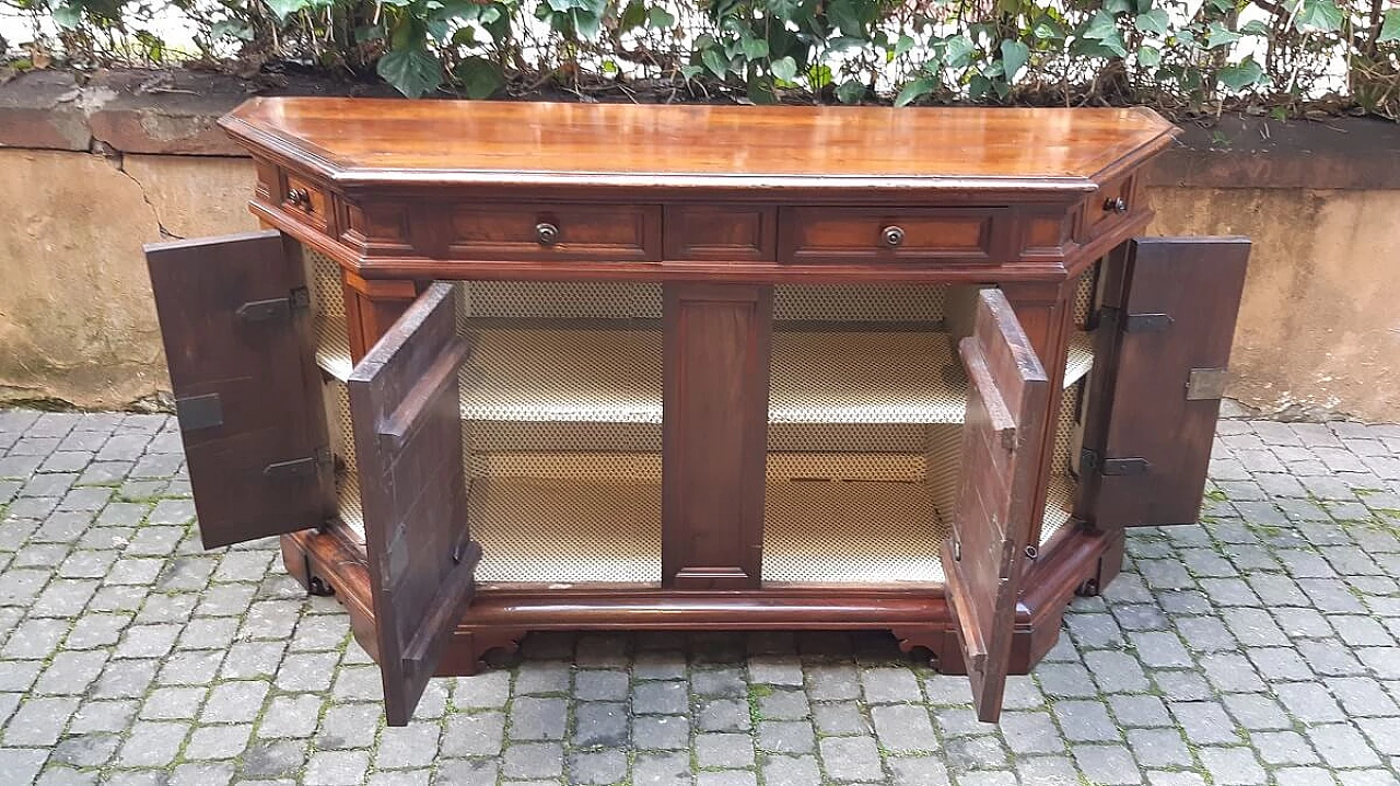 Venetian walnut and cherry wood sideboard, early 19th century 8