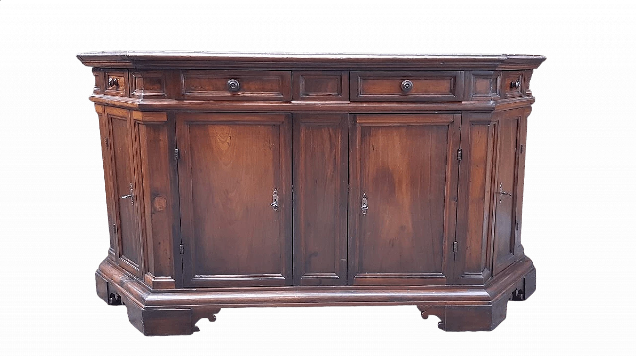 Credenza veneta in noce e ciliegio, inizio '800 11