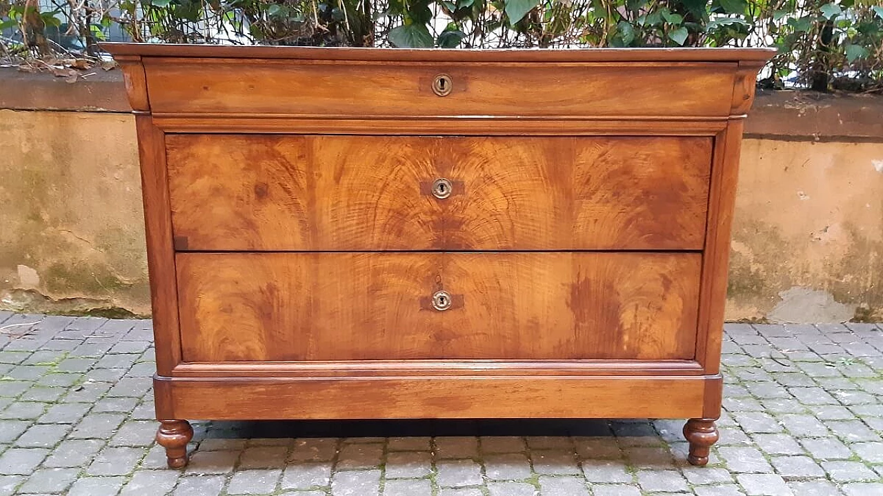 Emilian Louis Philippe walnut Capuchin dresser, 19th century 10